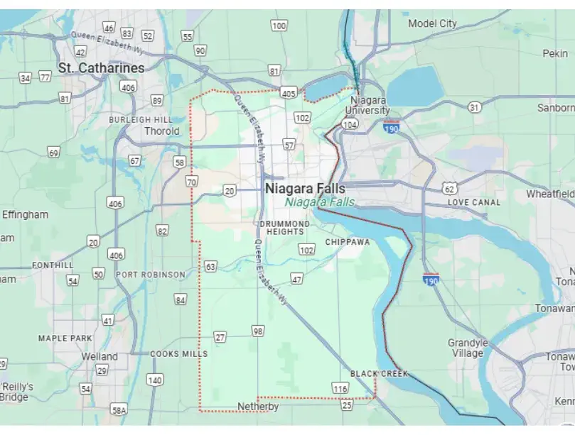 Niagara Falls map