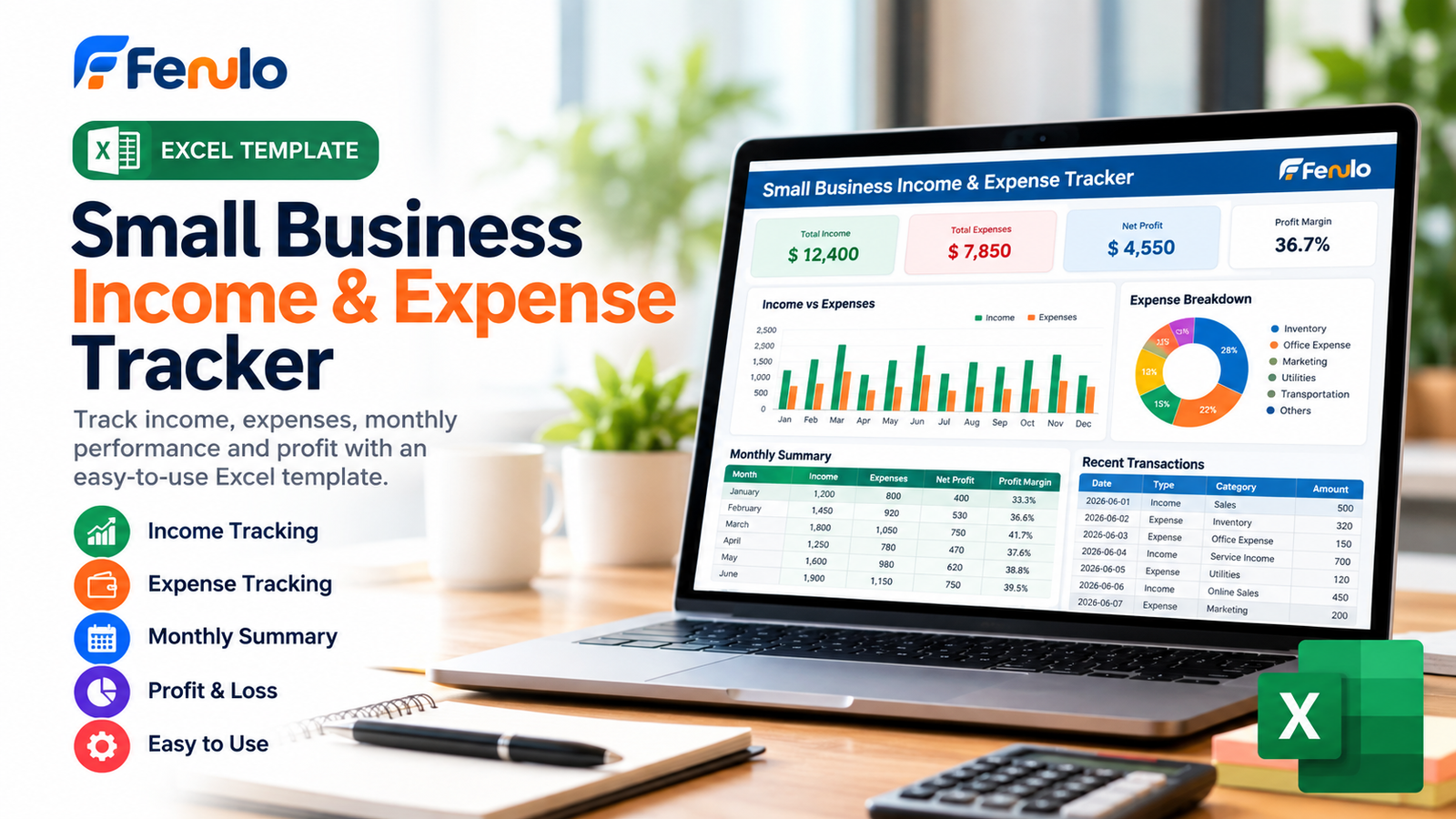 Small Business Income & Expense Tracker